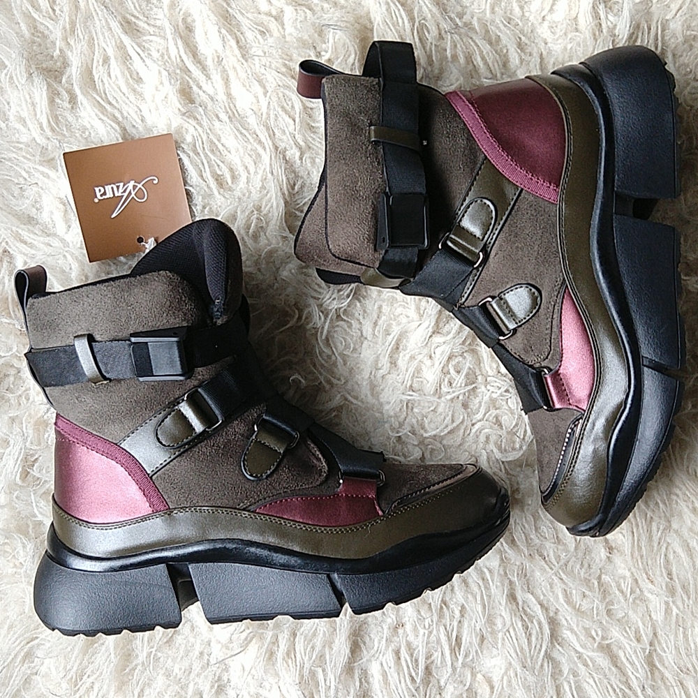 Azura Kenny Funky Chunky Platform Faux Fur Lined Boots